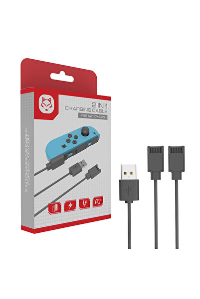 Choice كابل شحن أسود من APWIKOGER لوحدة تحكم Joy-Con، كابل شحن محمول 2 في 1، ...