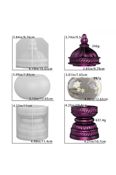 Choice 1set molds DIY Turkish table lamp resin mold, table lamp decoration, h...