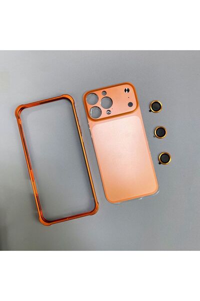 Choice7 جراب إطار معدني أصلي بلون برتقالي لهاتف iPhone 16 Pro Max، متوافق مع ...