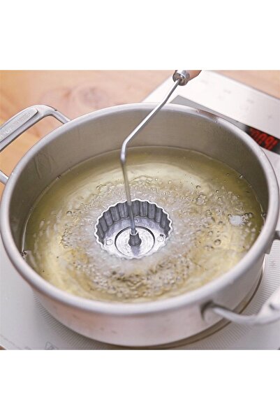 Choice1 2 قوالب وافل تيمبال من الألومنيوم على شكل وردة سويدية صانع كعكة قمع ح...