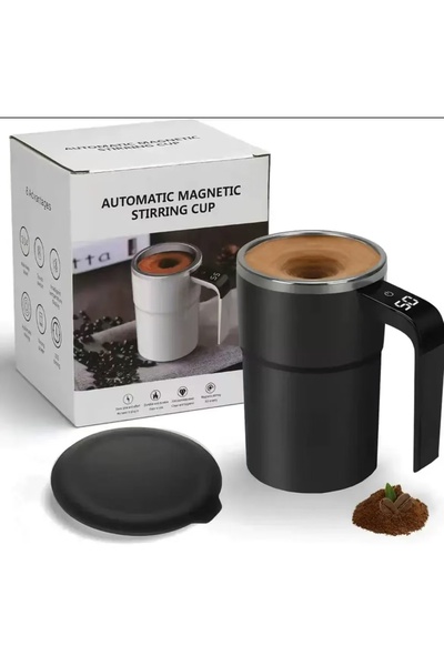 Choice كوب أسود بسعة 400-600 مل مزود بخاصية التحريك التلقائي ودرجة الحرارة ال...