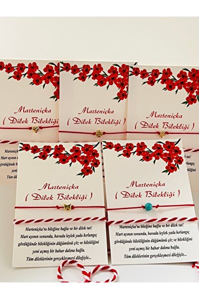 KOALA COMPANY 10 LU SET KARTLI FİGÜRLÜ KIRMIZI İP VE MARTENİÇKA BİLEKLİK SET ...