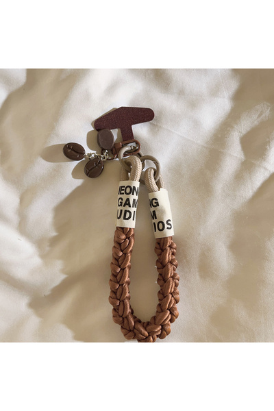 Choice1 قطعة واحدة، لون 78687-2، تعليقة حبة قهوة ثلاثية الأبعاد عصرية - حبل م...