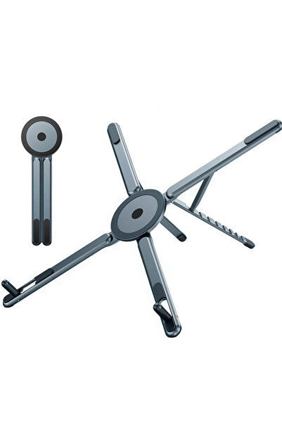 Choice Dark Gray Foldable Magnetic Laptop Stand Aluminum Alloy Portable Adjus...