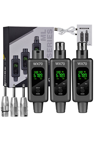 Choice1 نظام لاسلكي احترافي مزود بمحول ميكروفون UHF، وجهاز إرسال واستقبال XLR