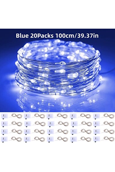 Choice Blue 1m 20Pcs 20Packs 1m LED String Lights Warm/Multicolor/Red/Green/B...