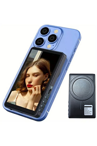 Choice1 شاشة عرض مغناطيسية سوداء للهاتف المحمول، مزودة بمؤقت ذاتي للبث المباش...