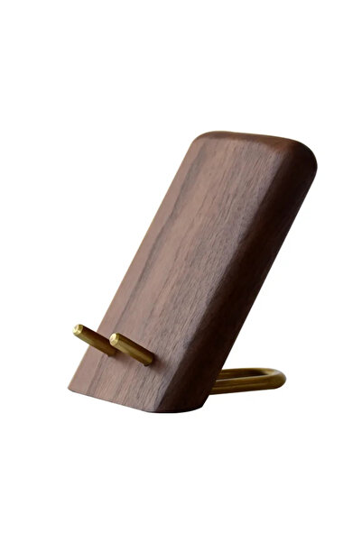 Choice حامل فيكيفون للأجهزة اللوحية المكتبية، مصنوع من خشب الجوز، حامل عالمي ...