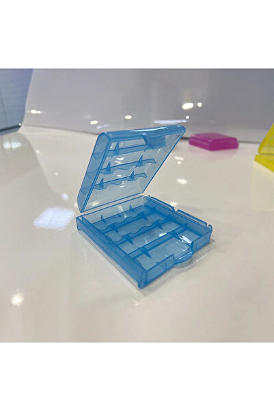 Choice3 علبة تخزين بطاريات بلاستيكية شفافة زرقاء اللون، 5 قطع، مناسبة لبطاريا...