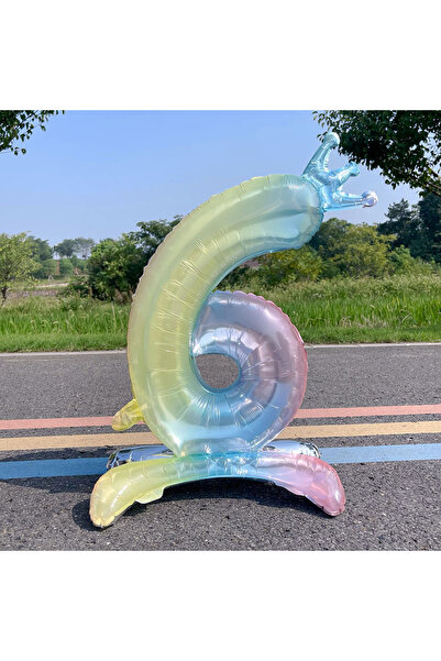 Choice7 32inch 6 32 inch Rainbow Gradient Digital Standing Balloon Aluminum F...