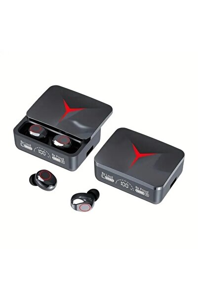 Choice سماعات رأس لاسلكية سوداء TWS M90، مزودة بغطاء منزلق، سماعات ألعاب، بلو...