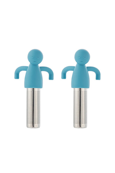 Choice4 قطعتان من مصفاة الشاي الزرقاء، مصفاة شاي سيليكون لطيفة ومبتكرة، سهلة ...