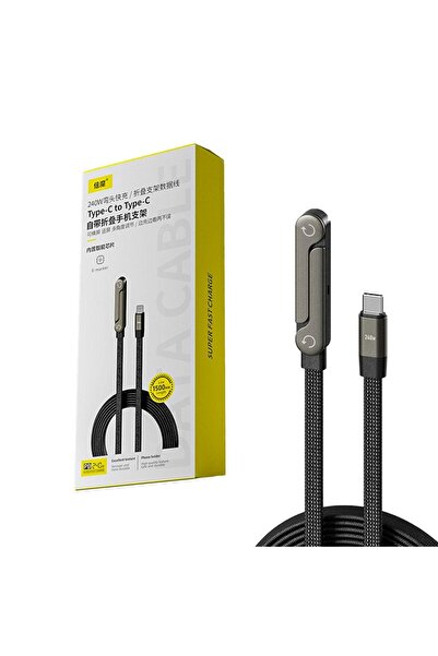 Choice1 240w c-c 240/65w Fast Charging Foldable Bracket Data Cable 2-in-1 Dat...