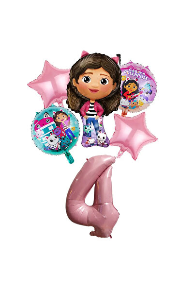 Choice 32inch Agate 6pcs Gabby Dollhouse Cats Ballo Birthday Party Decorati P...