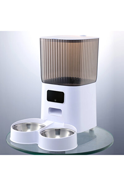 Choice4 موزع طعام للحيوانات الأليفة بسعة 5 لترات مزود بكاميرا وجهاز واي فاي، ...