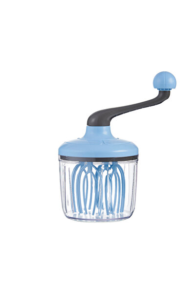 Choice1 مضرب بيض يدوي أزرق اللون، مزود بـ 16 قضيبًا، خلاط يدوي رباعي المحاور،...