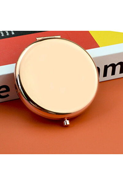 Choice مرآة مكياج محمولة قابلة للطي باللون الذهبي الوردي، مرآة يدوية مدمج عال...