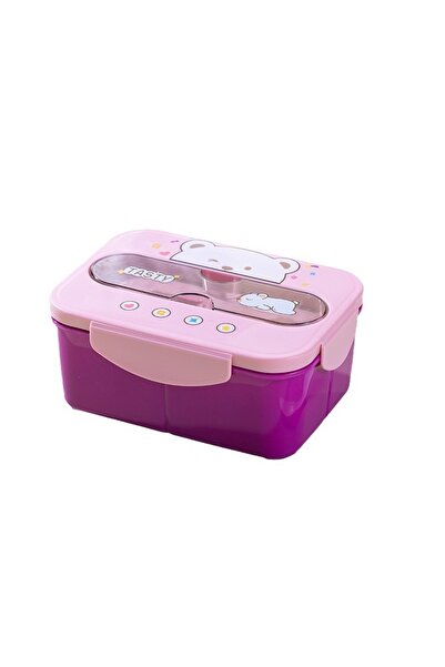 Choice1 Pink Lunch Box Plastic Lunch Box with Fork BPA Free Leakproof Food Co...