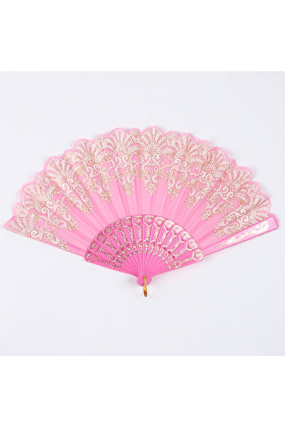 Choice مراوح يدوية وردية اللون، مراوح قابلة للطي دانتيل، مثالية لعروض الرقص و...