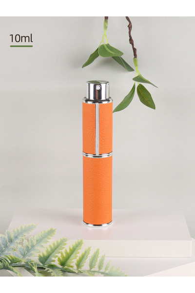 Choice6 زجاجة عطر جلد دوارة سعة 10 مل جلد البرتقال، عبوة سفر فارغة قابلة لإعا...