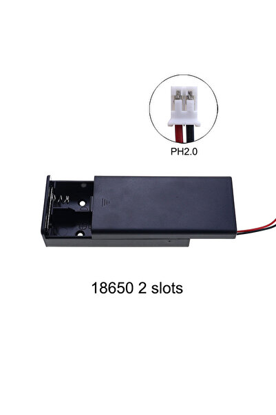 Choice علبة حامل بطارية YuXi 18650 X2 قطعة واحدة مع غطاء وكابل طرفي PH2.0/