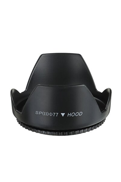Choice6 77mm Screwed Sunshade Lens Hood For Nikon Canon Fuji Olympus DSLR Cam...