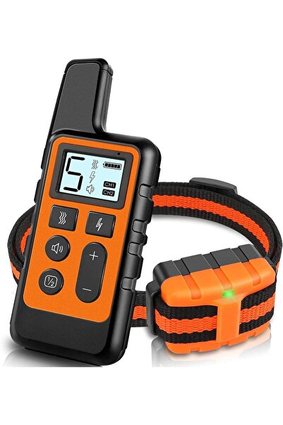 Choice1 orange Dog Training Collar Waterproof Rechargeable Shk Collars for Do...