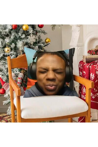 Choice12 غطاء وسادة أسود مقاس 30×30 سم بتصميم مرساة مرحة من iShowSpeed، مصنوع...