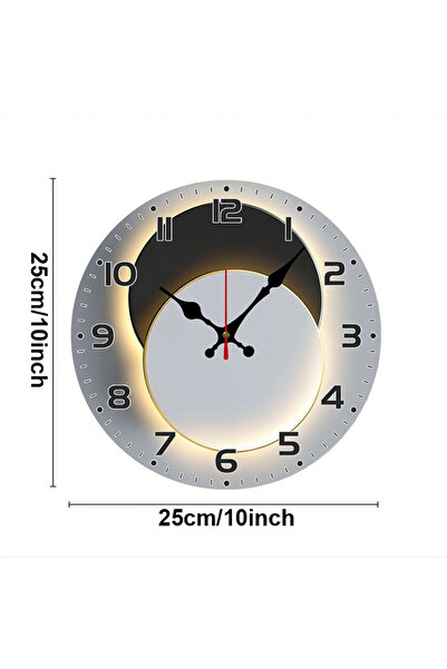 Choice 10 inch GZ-WYT08200042 Moon Phase Wooden Round Silent Hanging Wall Clk...