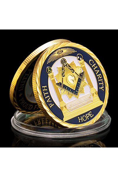 Choice Gold The Free Mason Collectible Souvenir Gold Plated Coin Proud Freema...