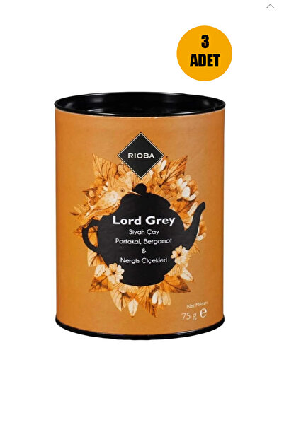 Rioba Lord Grey Çay, Siyah Çay, Portakal, Bergamot & Nergis Çiçekleri Çayı ~ ...