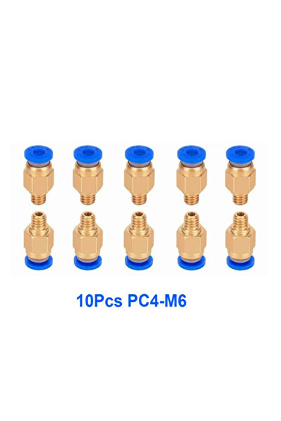 choice2 10Pcs PC4-M6 10pcs Pneumatic Connectors For 3D Printers Parts PC4 M6 ...