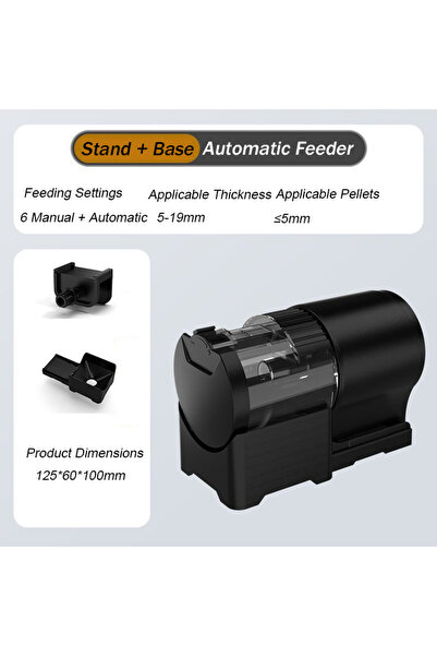 Choice موزع طعام أوتوماتيكي لحوض السمك/السلاحف مع قاعدة، مزود بمؤقت