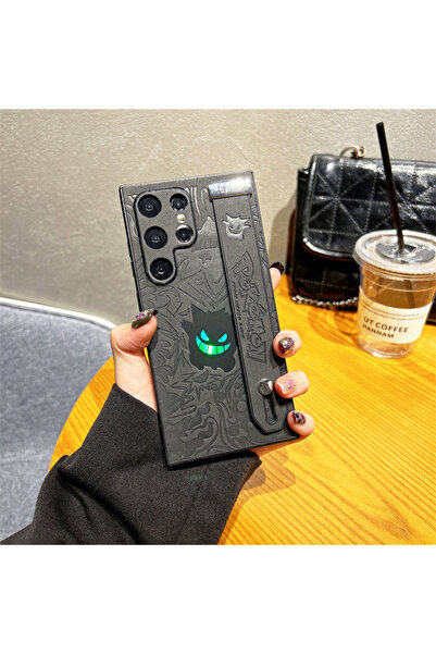 Choice39 غلاف هاتف هاتف أسود اللون مزود بحزام، بتصميم كرتوني لشخصية غينغار، م...