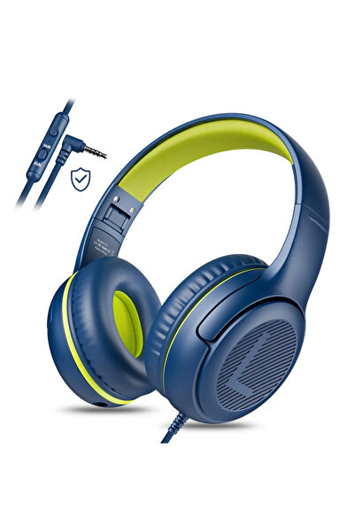 Choice10 سماعات رأس بأسلاك للأطفال من BlueGreen، طراز Awatrue AT2، مزودة بميك...