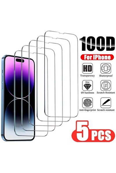 Choice1 واقي شاشة زجاجي مقوى عالي الوضوح (5 قطع) لهواتف آيفون 14، 13، 15، 11،...