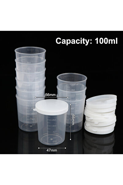 Choice3 100ml 10Pcs/Set 20/30/50/100ml Clear Liquid Pill Measuring Cups With ...