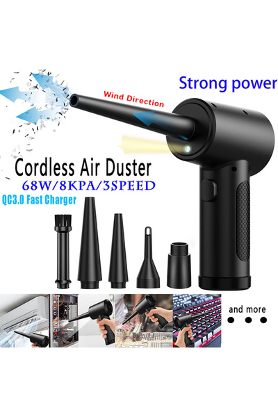 Choice Black Compressed Air Duster For Computer Keyboard 51000 RPM Mini Elect...