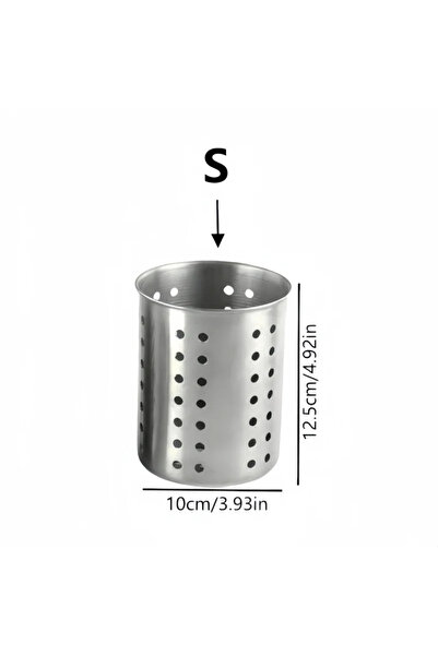 Choice 1Pc S 1/2 Piece Steel Stainlesscylindrical Chopstick Cutlery Storage B...