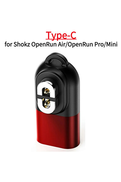 Choice5 محول شحن مغناطيسي أحمر اللون من Shokz، كابل شحن USB-C محمول، متوافق م...