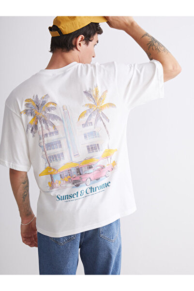 LC Waikiki Tricou pentru bărbați din bumbac pieptănat, imprimat, cu gât turna...