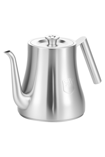 Choice إبريق شاي فضي من الفولاذ المقاوم للصدأ سعة 2 لتر مع مصفاة قابلة للإزال...