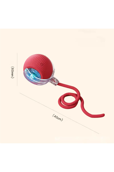 Choice1 لعبة كرة تفاعلية للقطط، قطعة واحدة، حمراء، كرة دوارة أوتوماتيكية، ذيل...