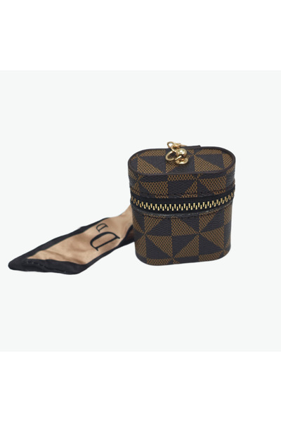 Choice1 Brown Key and Coin Storage Bag, Earphone Protection Case, Mini Lipsti...