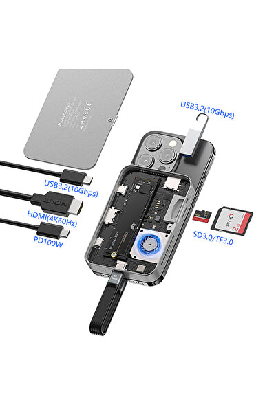 Choice محطة إرساء MC806 Blueendless 8 في 1 لـ M.2 2230 2242 2280 مع منفذ SSD ...