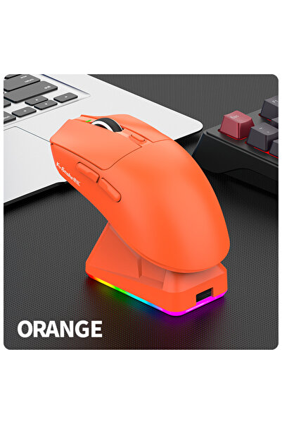 Choice1 ماوس لاسلكي بلوتوث X11 برتقالي اللون بتصميم K-Snake، بثلاثة أوضاع، من...