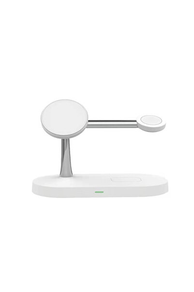 Choice T268C White Magnetic Wireless Charger 4 In 1 For iPhone 16-12 Airpods ...