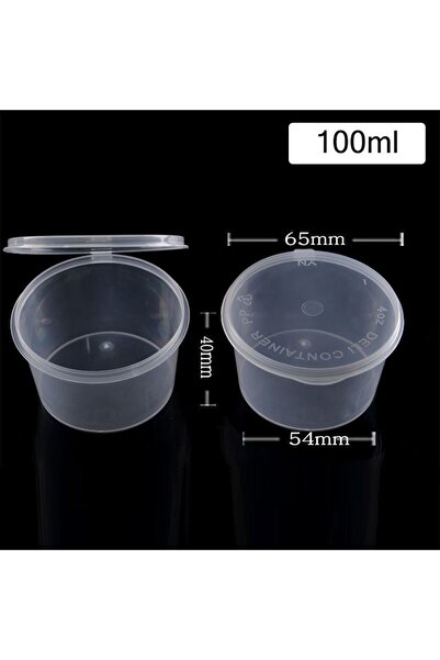 choice2 علب صلصة سعة 100 مل، طراز 1، 50 قطعة/مجموعة، أكواب صلصة للاستخدام مرة...