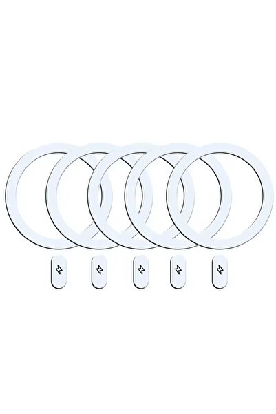 Choice6 5 White 1/5PCS Magnetic Sticker Metal Ring for Magsafe Wireless Charg...