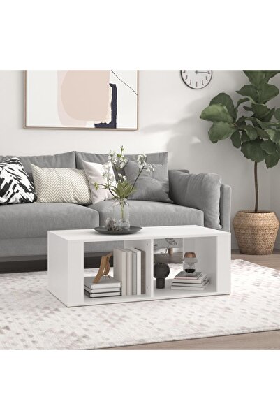 Concept Τραπεζάκι σαλονιού, λευκό, 100x50x36 εκ., επεξεργασμένο ξύλο